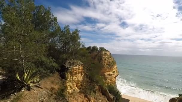 Pobřeží Algarve poblíž marinha — Stock video