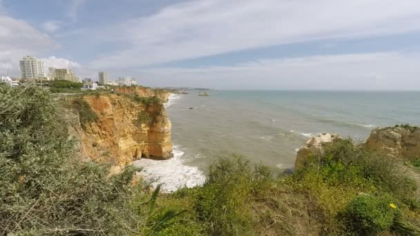 Divoké pobřeží algarve — Stock video