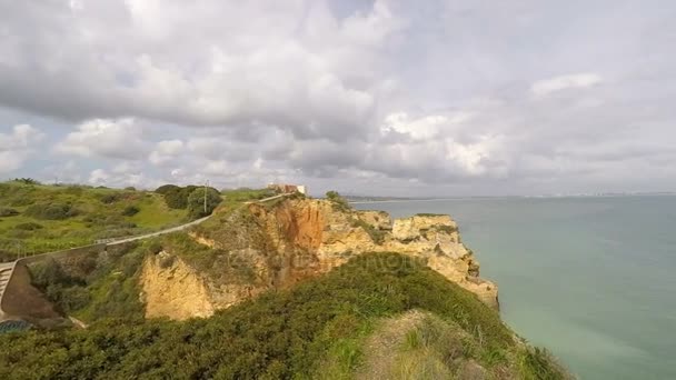 Algarve coast near lagos — Stock Video