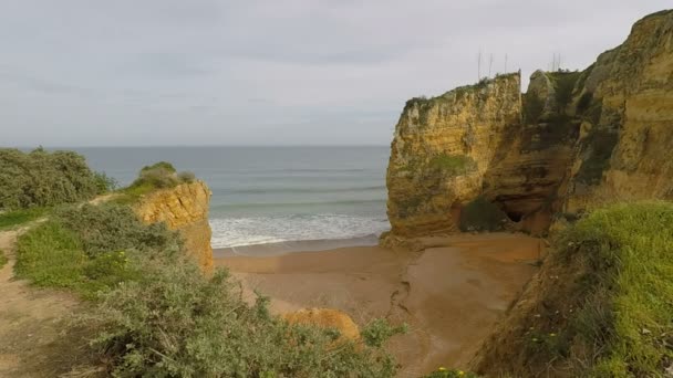 Algarve coast near lagos — Stock Video