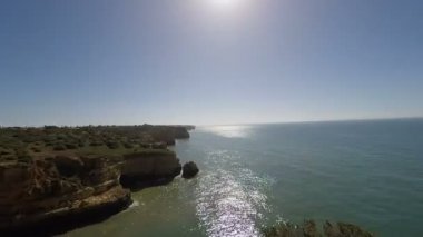 Algarve kıyısında lagos yakınındaki