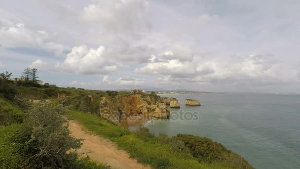 Algarve coast near lagos — Stock Video