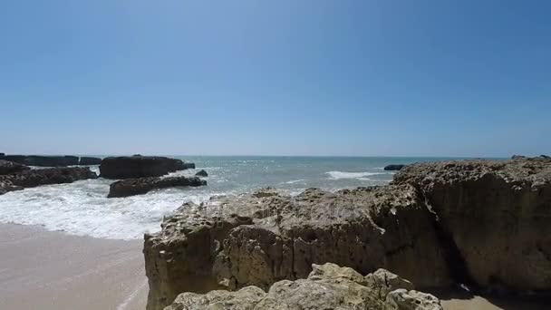 Evaristo Strand an der Algarve — Stockvideo