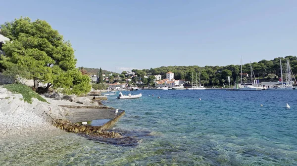 Eiland in de Middellandse Zee Kroatië trogir — Stockfoto