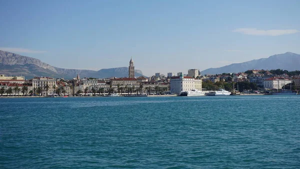 Split harbor from a boat — Stock Photo, Image