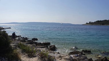 Hırvatistan trogir adada doğal sahil