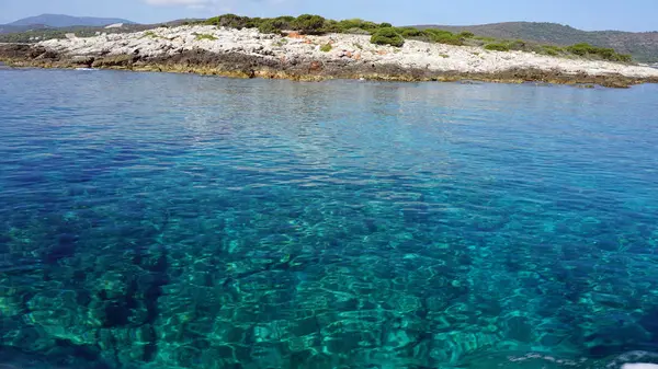 Blue lagoon w chorwackim morzu — Zdjęcie stockowe