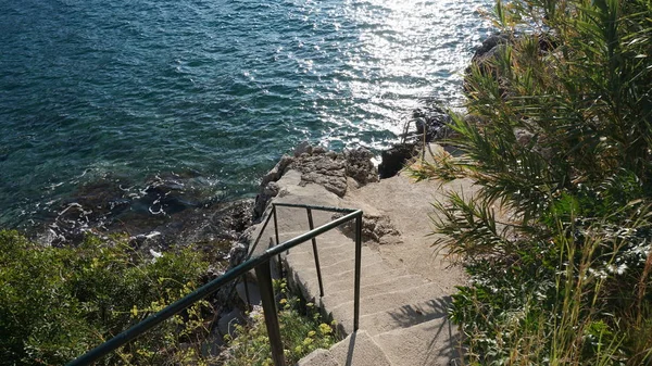 Niesamowite naturalna plaża w chorwacki miasto Dubrownik — Zdjęcie stockowe