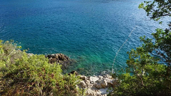 Удивительный природный пляж в хорватском городе Дубровник — стоковое фото