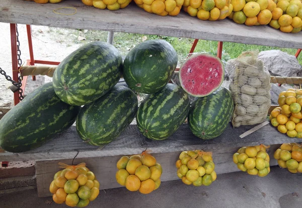 Market with local food in split — Stock Photo, Image