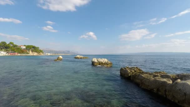 Praia de divisão na croácia — Vídeo de Stock