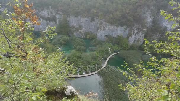 Cascada en los lagos de Plitvice — Vídeos de Stock