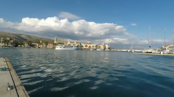 Sunset at the marjan in split — Stock Video