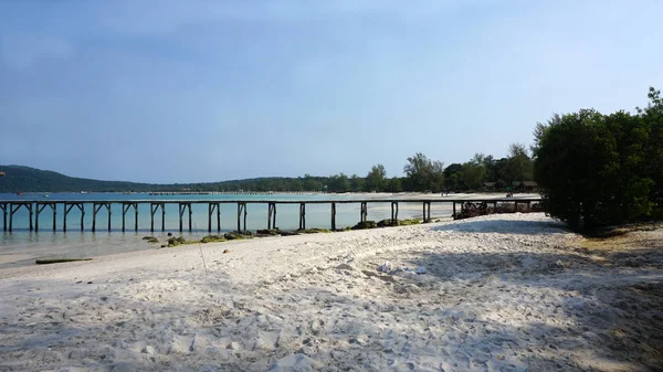 Причал на koh rong samloem — стоковое фото