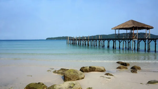 Jetée sur koh rong samloem — Photo