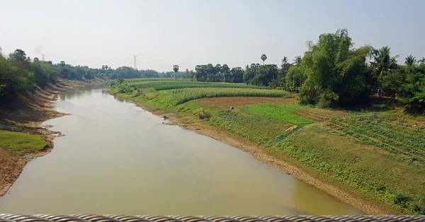 Tierras de cultivo en tonle sap — Foto de Stock