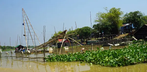 Van het sap Tonle garnalen boerderijen — Stockfoto