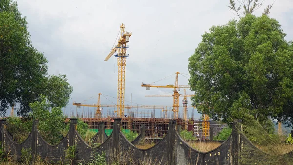 Ότρες, περιοχή Sihanoukville Καμπότζη - Μάρτιος 2018:Construction πλευρές — Φωτογραφία Αρχείου