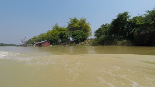 Kamboçya Tonle Sap Nehri — Stok video