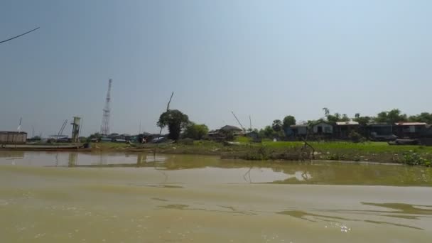 Řeka Tonle Sap Kambodži — Stock video