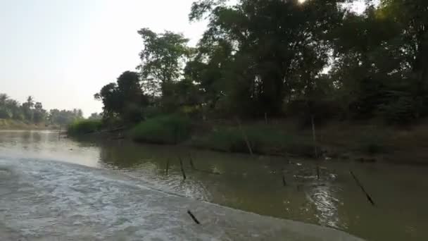 Ποταμών Τονλέ Sap Στην Καμπότζη — Αρχείο Βίντεο