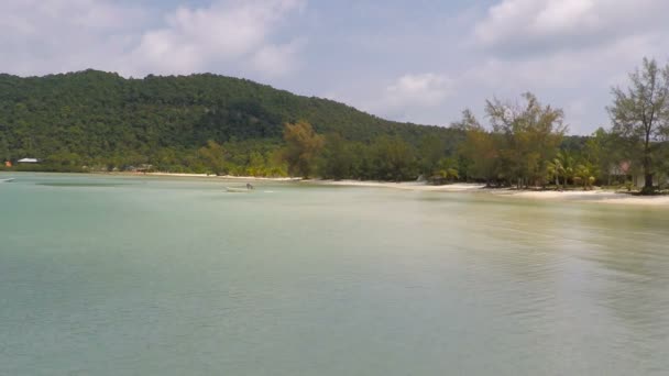 Tropický Ostrov Koh Rong Samloen Kambodži — Stock video