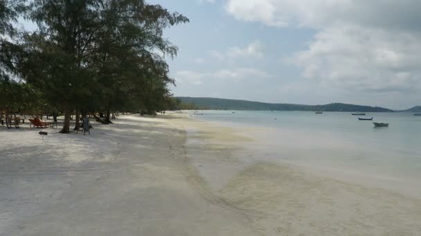 Ilha Tropical Koh Samloen Forte Cambodia — Vídeo de Stock