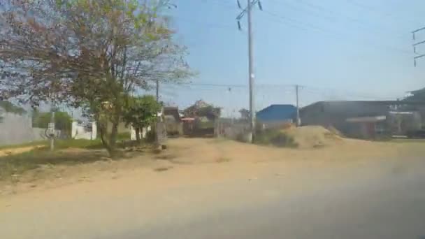 Prowincja Battambang Cambodia Około Marca 2018 Roadtrip Battambang Zakurzonych Drogach — Wideo stockowe