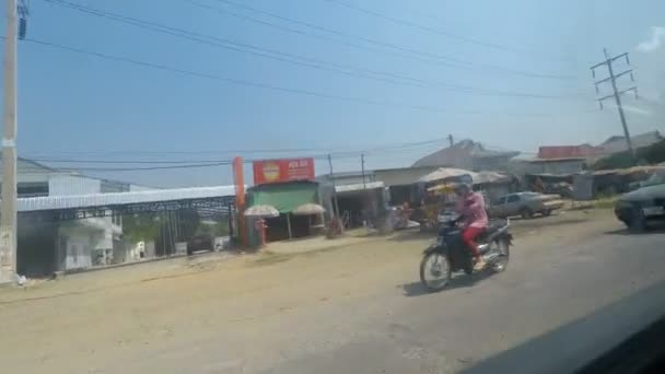 Battambang Province Cambodia Circa March 2018 Roadtrip Battambang Пыльные Дороги — стоковое видео