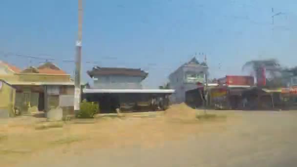 马德望省 柬埔寨 2018年3月 Roadtrip 在尘土飞扬的道路上对马德望 — 图库视频影像