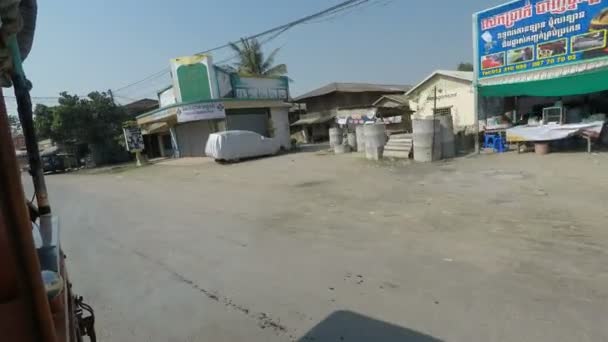 Battambang Province Kambodja Circa Mars 2018 Tuktuk Tur Runt Battambang — Stockvideo