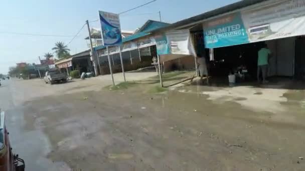 Battambang Province Cambodia Circa March 2018 Tuktuk Tour Battambang Dusty — Stock Video