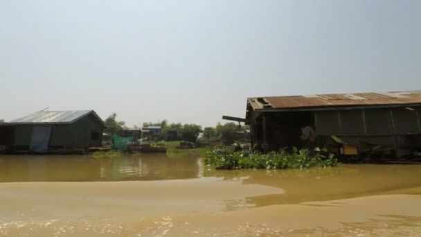 バッタンバン州 カンボジア 2018 ボート シェムリ アップからプノンペンへの旅行 — ストック動画