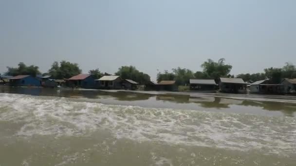 Província Battambang Camboja Por Volta Março 2018 Viagem Barco Siem — Vídeo de Stock