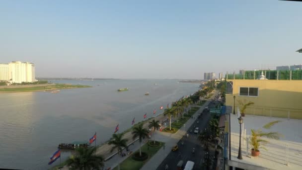 Phnom Penh Camboya Circa Marzo 2018 Vida Callejera Ciudad Camboya — Vídeos de Stock