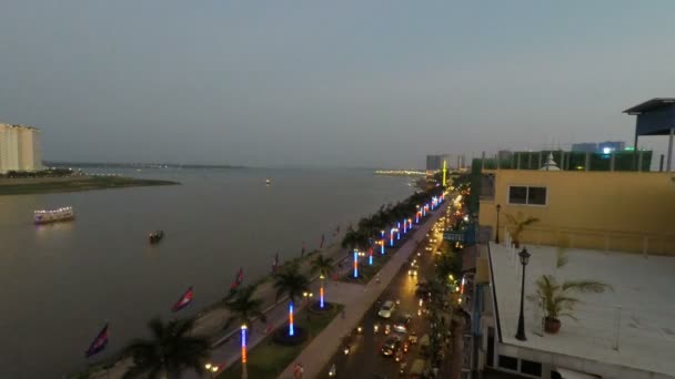 Phnom Penh Camboya Circa Marzo 2018 Vida Callejera Ciudad Camboya — Vídeos de Stock