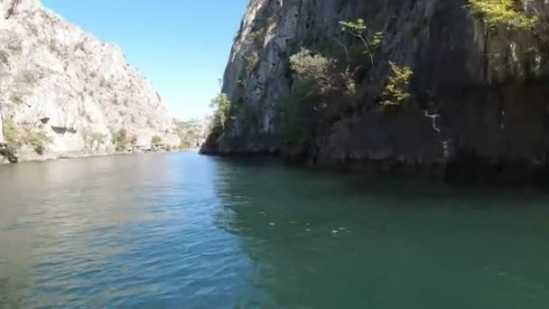 Colorido Cañón Matka Norte Macedonia — Vídeos de Stock