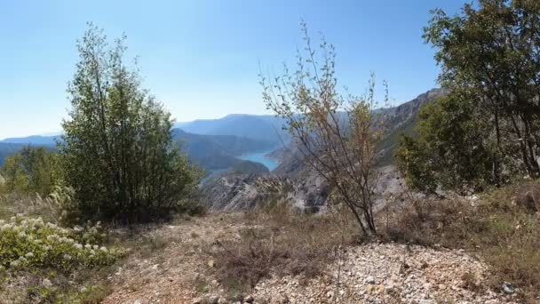 Vacker Kozjak Sjö Norra Makedonien — Stockvideo