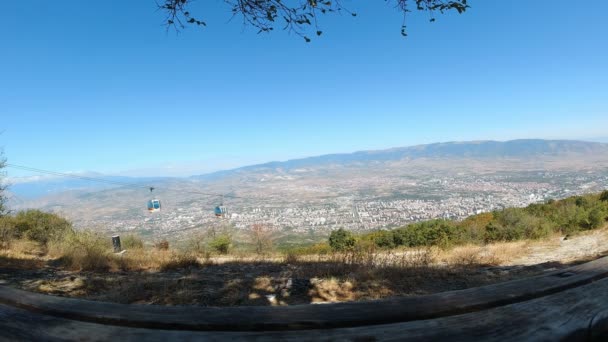 Kolejka Linowa Stolicy Afganistanu Skopje — Wideo stockowe