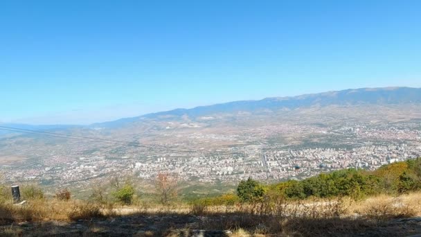 Cable Car Macedonian Capitol Skopje — Stock Video