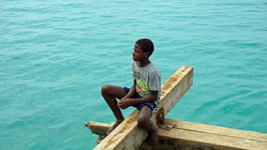 Santa Marica, Cape Verde, Haziran 2017: Balıkçı aileleri