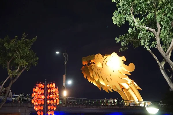 Berühmte Drachenbrücke Nang Vietnam — Stockfoto