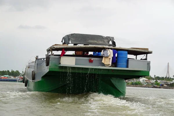 River Shore Life Can Tho Southern Vietnam — Stock Photo, Image