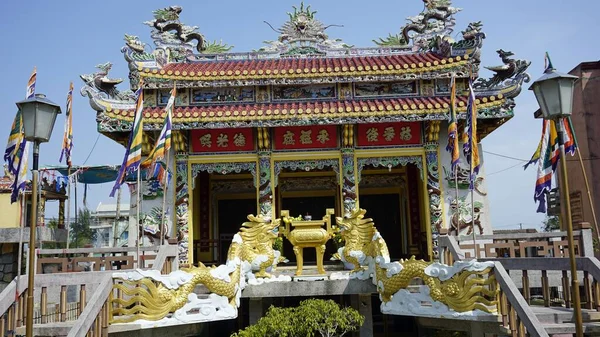 Temple Chinois Coloré Dans Teinte Vietnam — Photo