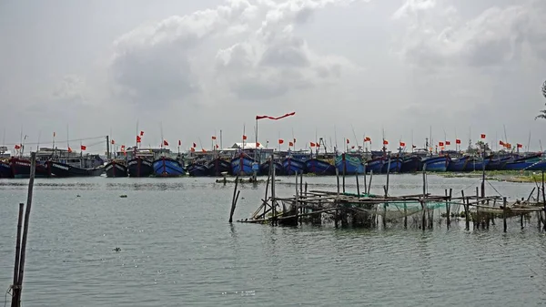 Fischerboote Hafen Von Hue Vietnam — Stockfoto