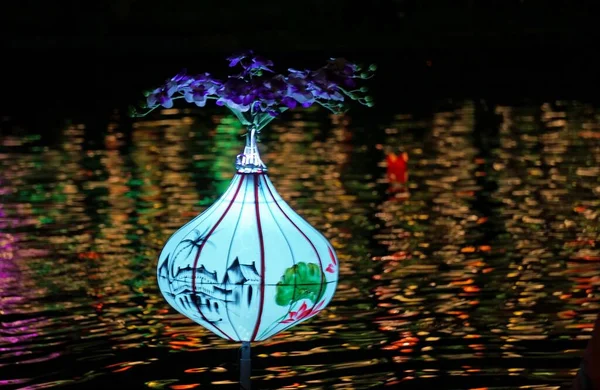 Bliksemschichten Laterns Volle Maan Festival Hoi — Stockfoto