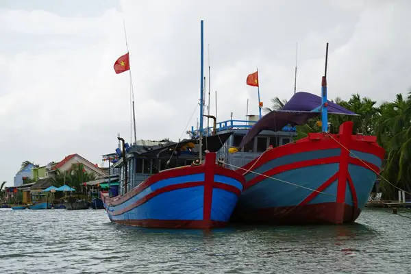 Barcos Pesqueros Costa Hue Vietnam — Foto de Stock