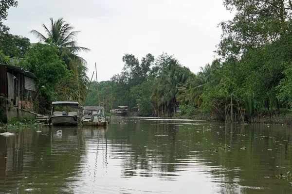 Paisagem Rural Agrícola Perto Can Tho Vietnam Delta Mekong — Fotografia de Stock