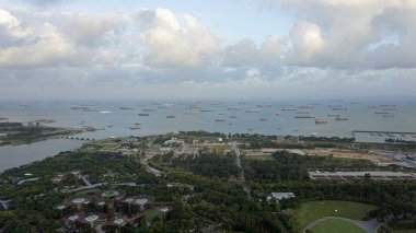 Singapur 'un muhteşem sahil şeridinde gün doğumu