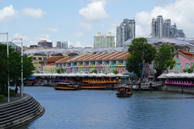 Singapur 'daki Clarke rıhtımı.